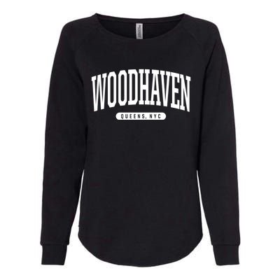 Woodhaven Queens Ny Souvenirs Nyc Borough Woodhaven Queens New York City Womens California Wash Sweatshirt