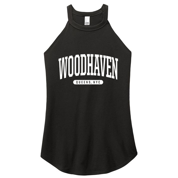 Woodhaven Queens Ny Souvenirs Nyc Borough Woodhaven Queens New York City Women's Perfect Tri Rocker Tank