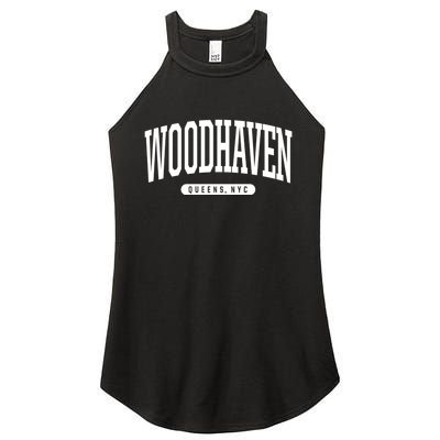 Woodhaven Queens Ny Souvenirs Nyc Borough Woodhaven Queens New York City Women's Perfect Tri Rocker Tank