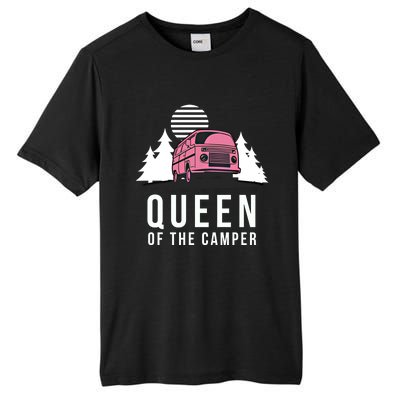 Wo Queen Of The Camper Rv Graphic Gift Cute Mom Camping Cute Gift Tall Fusion ChromaSoft Performance T-Shirt