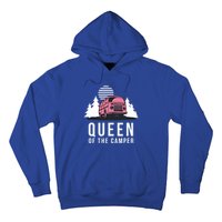 Wo Queen Of The Camper Rv Graphic Gift Cute Mom Camping Cute Gift Hoodie