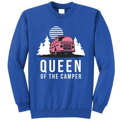 Wo Queen Of The Camper Rv Graphic Gift Cute Mom Camping Cute Gift Sweatshirt