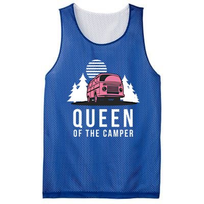 Wo Queen Of The Camper Rv Graphic Gift Cute Mom Camping Cute Gift Mesh Reversible Basketball Jersey Tank