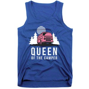 Wo Queen Of The Camper Rv Graphic Gift Cute Mom Camping Cute Gift Tank Top