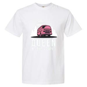 Wo Queen Of The Camper Rv Graphic Gift Cute Mom Camping Cute Gift Garment-Dyed Heavyweight T-Shirt