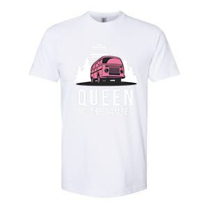 Wo Queen Of The Camper Rv Graphic Gift Cute Mom Camping Cute Gift Softstyle CVC T-Shirt