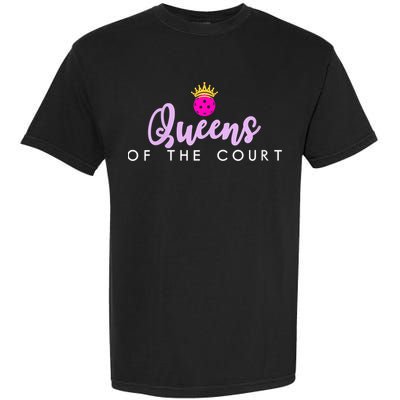 Womens Queens Of The Court Pickleball Garment-Dyed Heavyweight T-Shirt