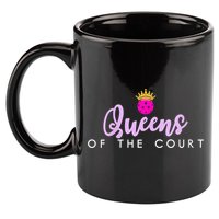 Womens Queens Of The Court Pickleball 11oz C Handle Ceramic Mug