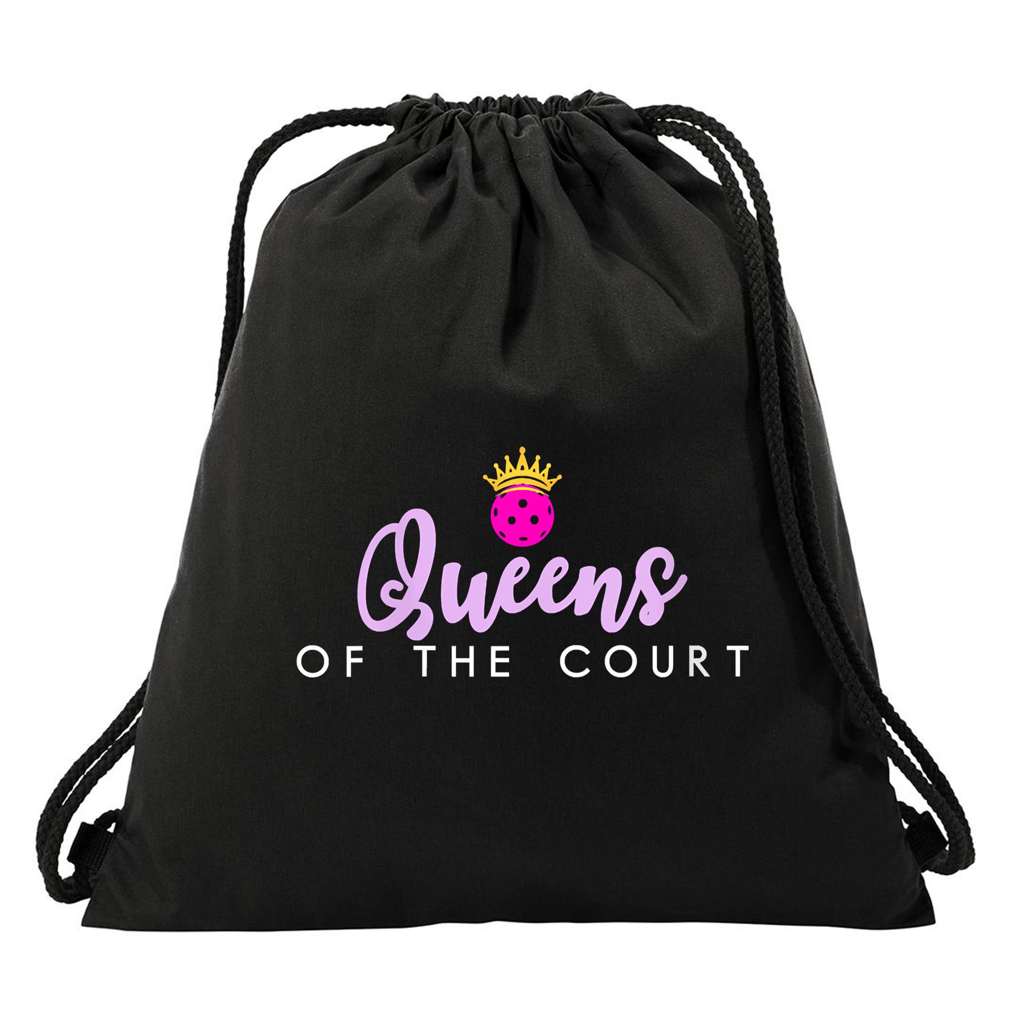 Womens Queens Of The Court Pickleball Drawstring Bag