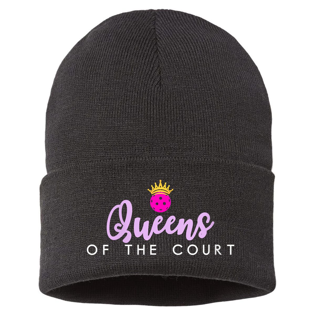 Womens Queens Of The Court Pickleball Sustainable Knit Beanie