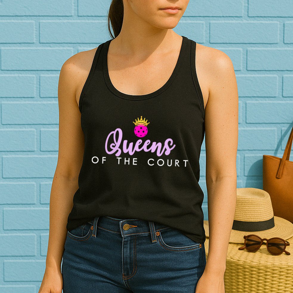 Womens Queens Of The Court Pickleball Womens Tank Top