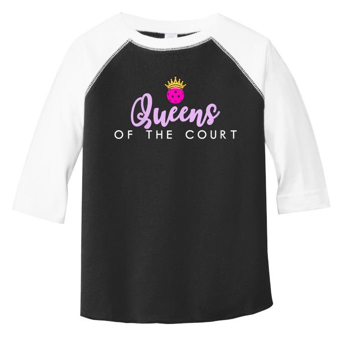 Womens Queens Of The Court Pickleball Toddler Fine Jersey T-Shirt