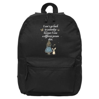 Wonderland Quote - Whimsical Fantasy World  16 in Basic Backpack