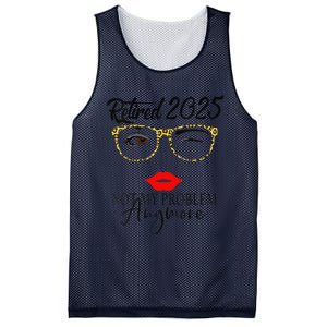 Women Retirement 2025 Women Retired 2025 Not My Problem Anymore Mesh Reversible Basketball Jersey Tank