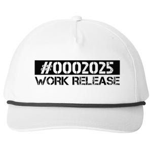 Work Release 2025 Funny Retirement 2025 Retired Snapback Five-Panel Rope Hat