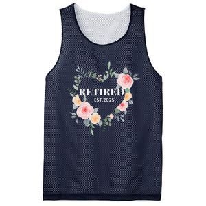 Women Retired 2025 Floral With Flowers For Grandma In Retirement Mesh Reversible Basketball Jersey Tank