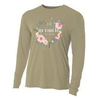 Women Retired 2025 Floral With Flowers For Grandma In Retirement Cooling Performance Long Sleeve Crew