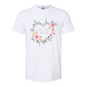 Women Retired 2025 Floral With Flowers For Grandma In Retirement Softstyle CVC T-Shirt