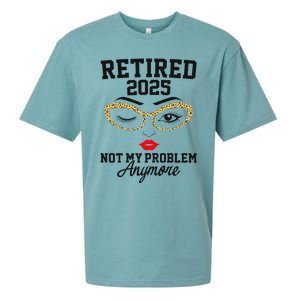 Women Retired 2025 Not My Problem Retirement Gifts For Women 2025 Sueded Cloud Jersey T-Shirt