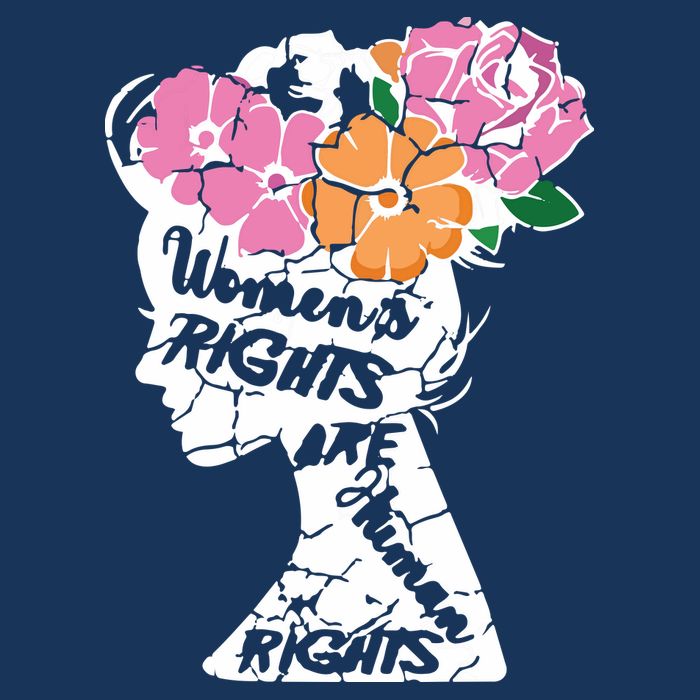 Women's Rights Are Human Rights Human Rights Advocate VNeck Button