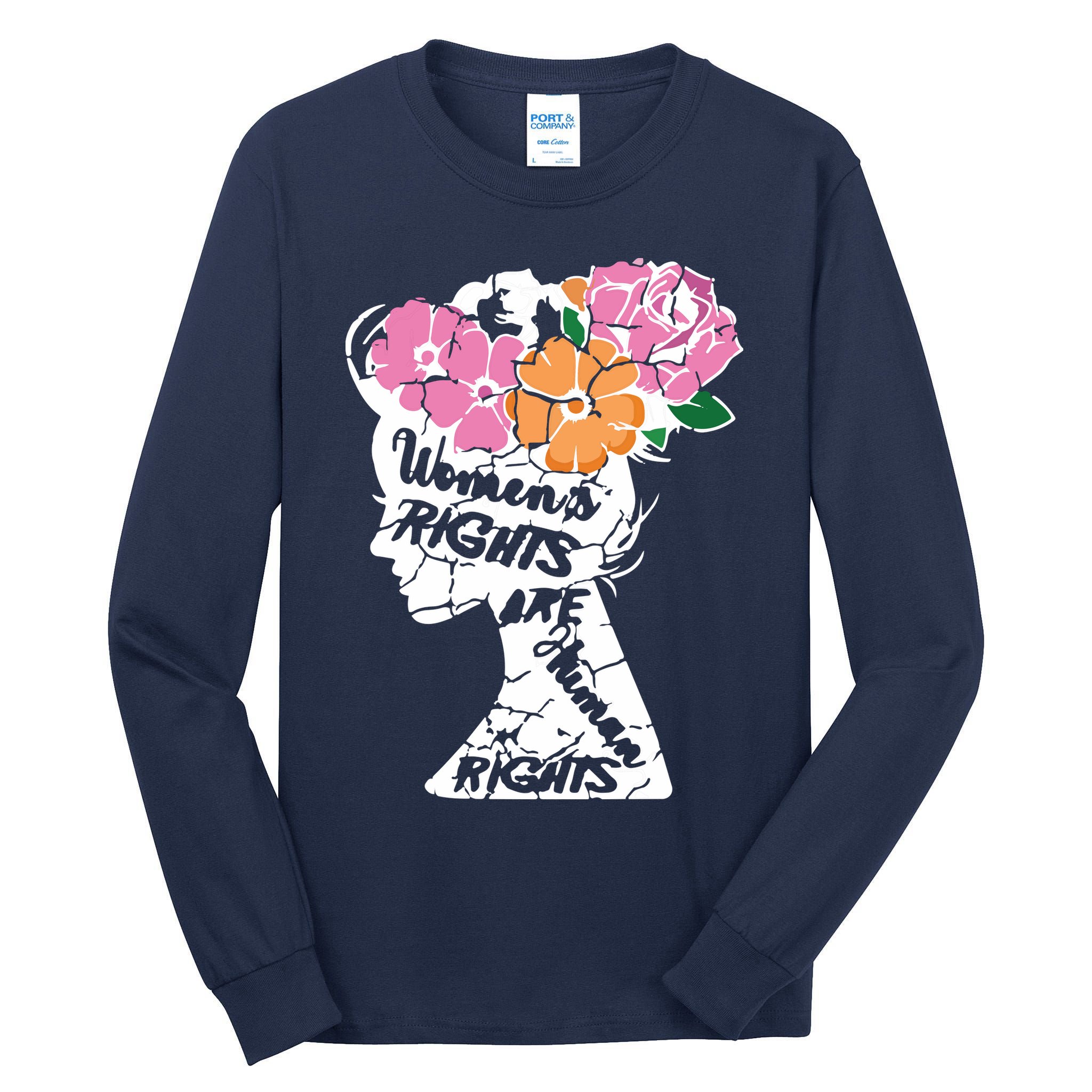 Women's Rights Are Human Rights Human Rights Advocate VNeck Tall Long Sleeve T-Shirt