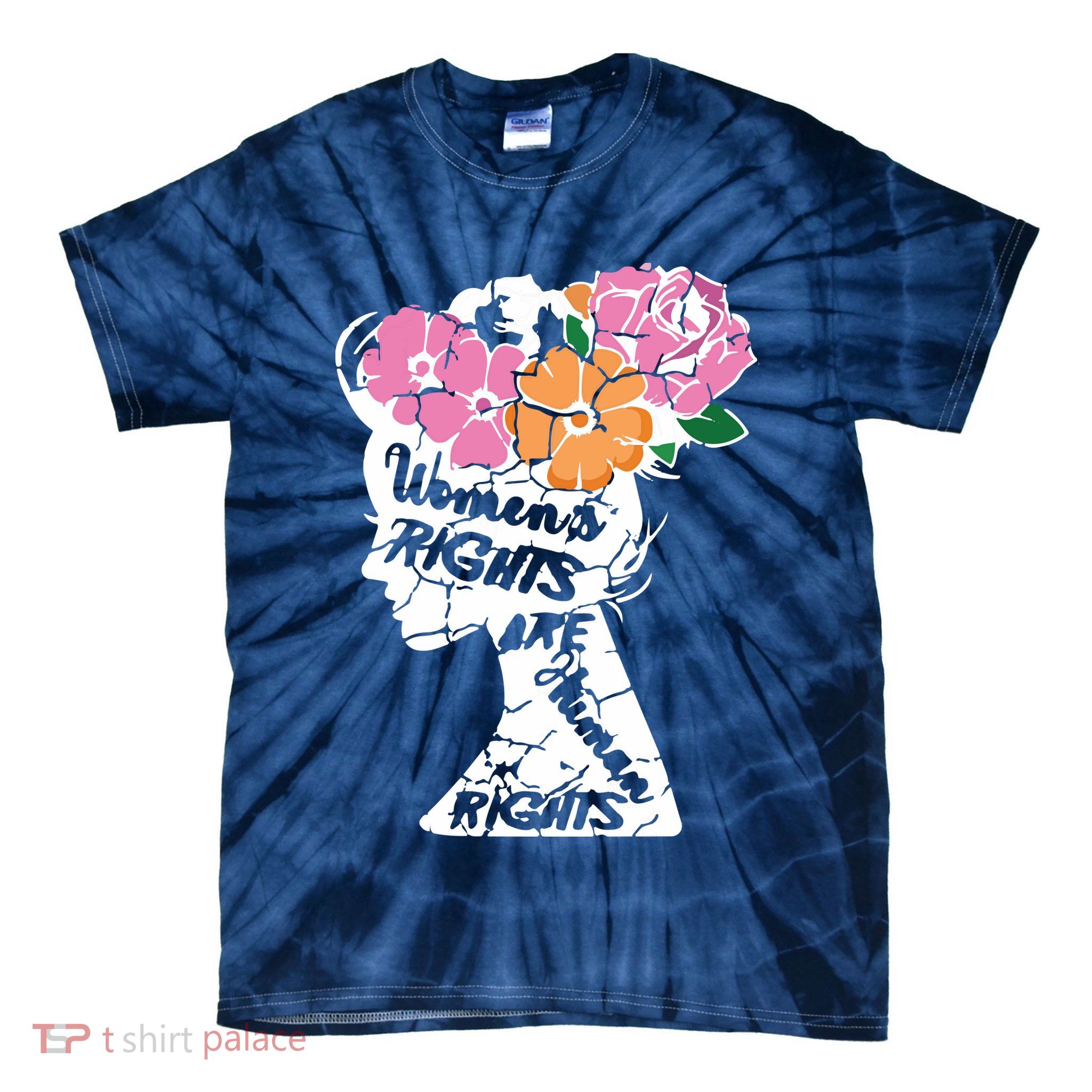 Women's Rights Are Human Rights Human Rights Advocate VNeck Tie-Dye T-Shirt