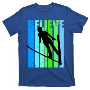 Wo Retro Alpine Ski Jumping Jumper Female Competition Gift T-Shirt