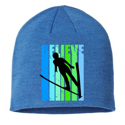 Wo Retro Alpine Ski Jumping Jumper Female Competition Gift Sustainable Beanie