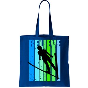 Wo Retro Alpine Ski Jumping Jumper Female Competition Gift Tote Bag