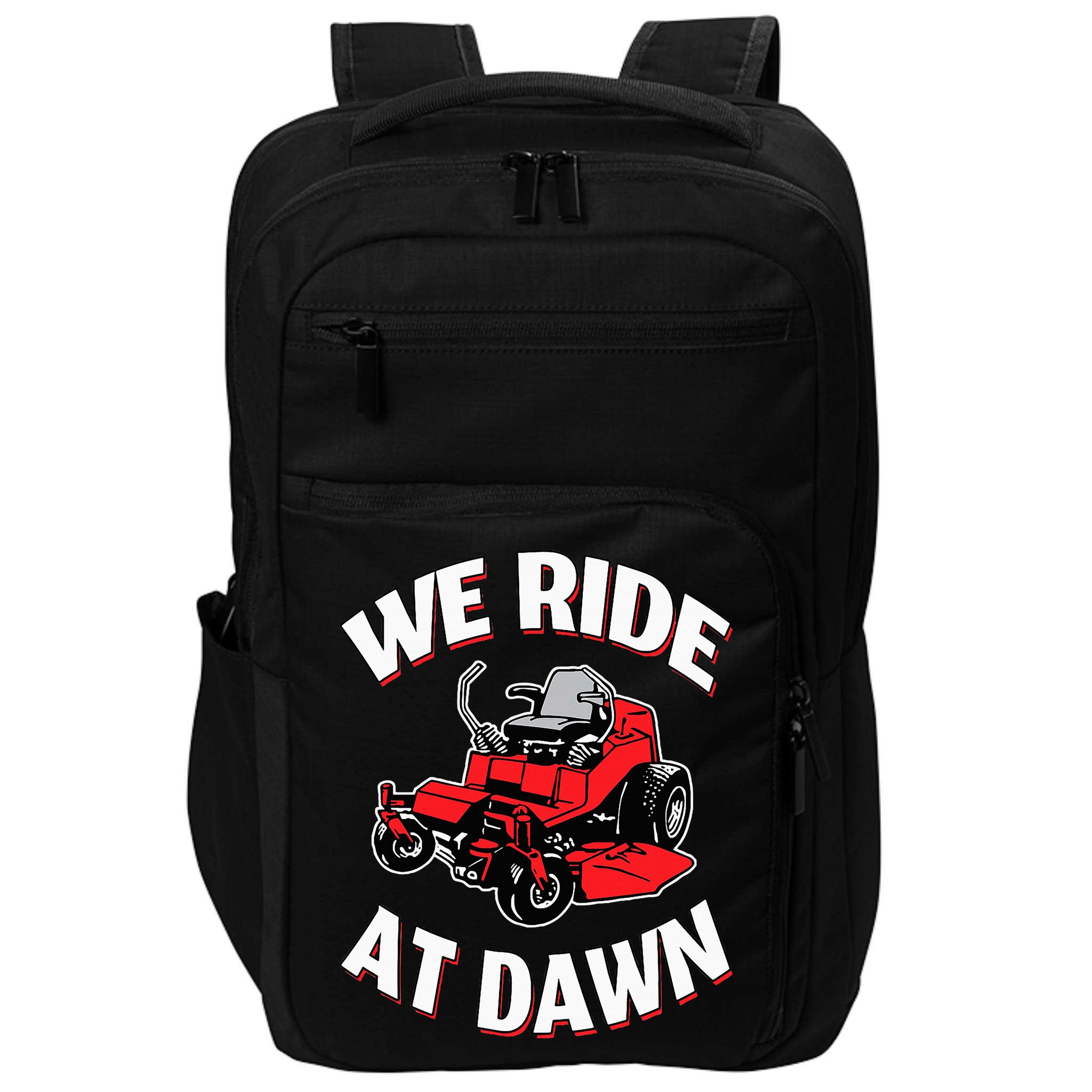 We Ride At Dawn Lawnmower Impact Tech Backpack