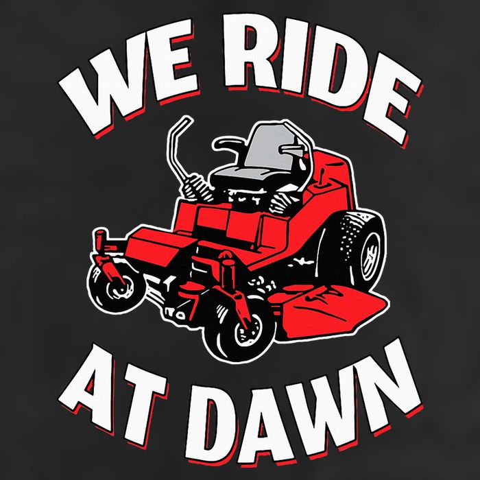 We Ride At Dawn Lawnmower 11oz C Handle Ceramic Mug