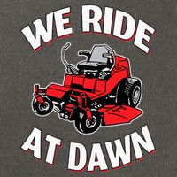 We Ride At Dawn Lawnmower Cotton Canvas Backpack