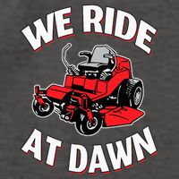 We Ride At Dawn Lawnmower Vector Backpack