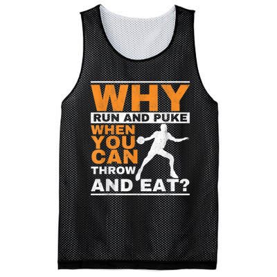 Why Run And Puke Discus Thrower Throw Tack And Field Discus Mesh Reversible Basketball Jersey Tank