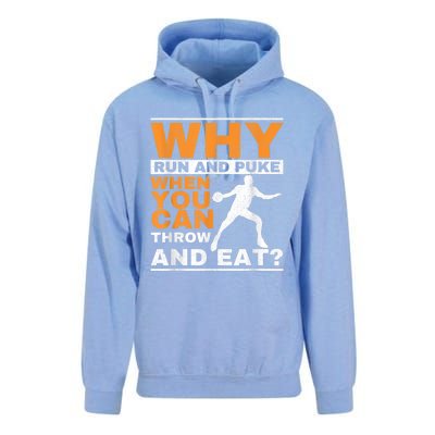 Why Run And Puke Discus Thrower Throw Tack And Field Discus Unisex Surf Hoodie