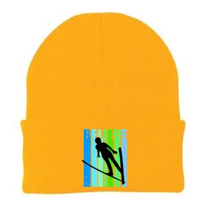 Wo Retro Alpine Ski Jumping Jumper Female Competition Funny Gift Knit Cap Winter Beanie