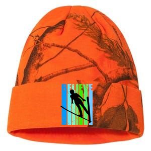 Wo Retro Alpine Ski Jumping Jumper Female Competition Funny Gift Kati Licensed 12" Camo Beanie