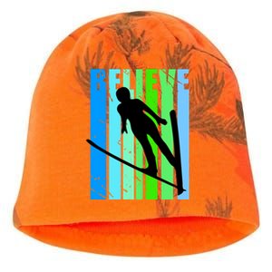 Wo Retro Alpine Ski Jumping Jumper Female Competition Funny Gift Kati - Camo Knit Beanie