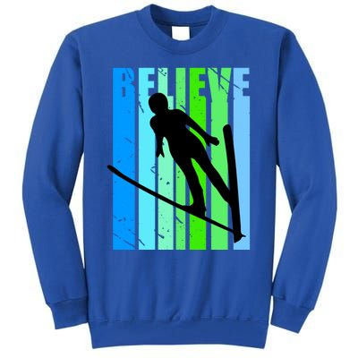 Wo Retro Alpine Ski Jumping Jumper Female Competition Funny Gift Tall Sweatshirt