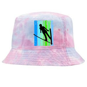 Wo Retro Alpine Ski Jumping Jumper Female Competition Funny Gift Tie-Dyed Bucket Hat