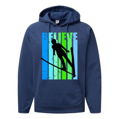 Wo Retro Alpine Ski Jumping Jumper Female Competition Funny Gift Performance Fleece Hoodie