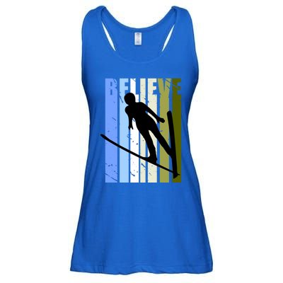 Wo Retro Alpine Ski Jumping Jumper Female Competition Gift Ladies Essential Flowy Tank