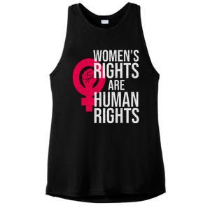 Women's Rights Are Human Rights Feminist Ladies PosiCharge Tri-Blend Wicking Tank