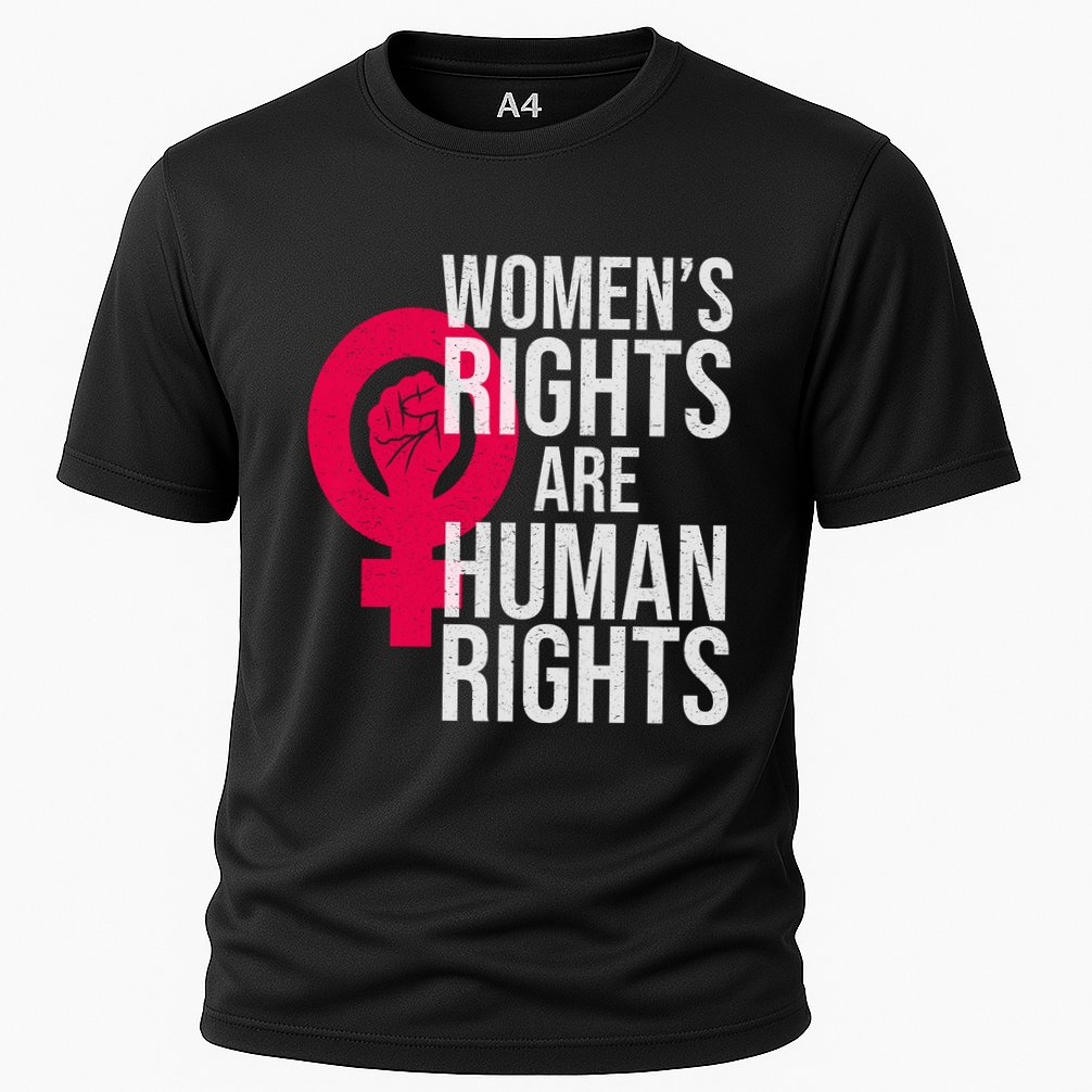 Women's Rights Are Human Rights Feminist Cooling Performance Crew T-Shirt