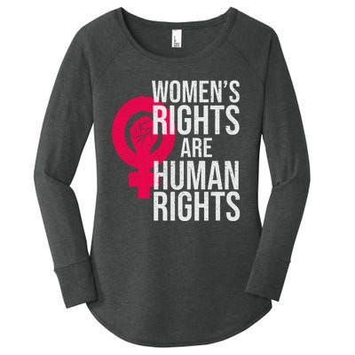 Women's Rights Are Human Rights Feminist Women's Perfect Tri Tunic Long Sleeve Shirt