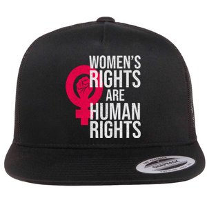 Women's Rights Are Human Rights Feminist Flat Bill Trucker Hat