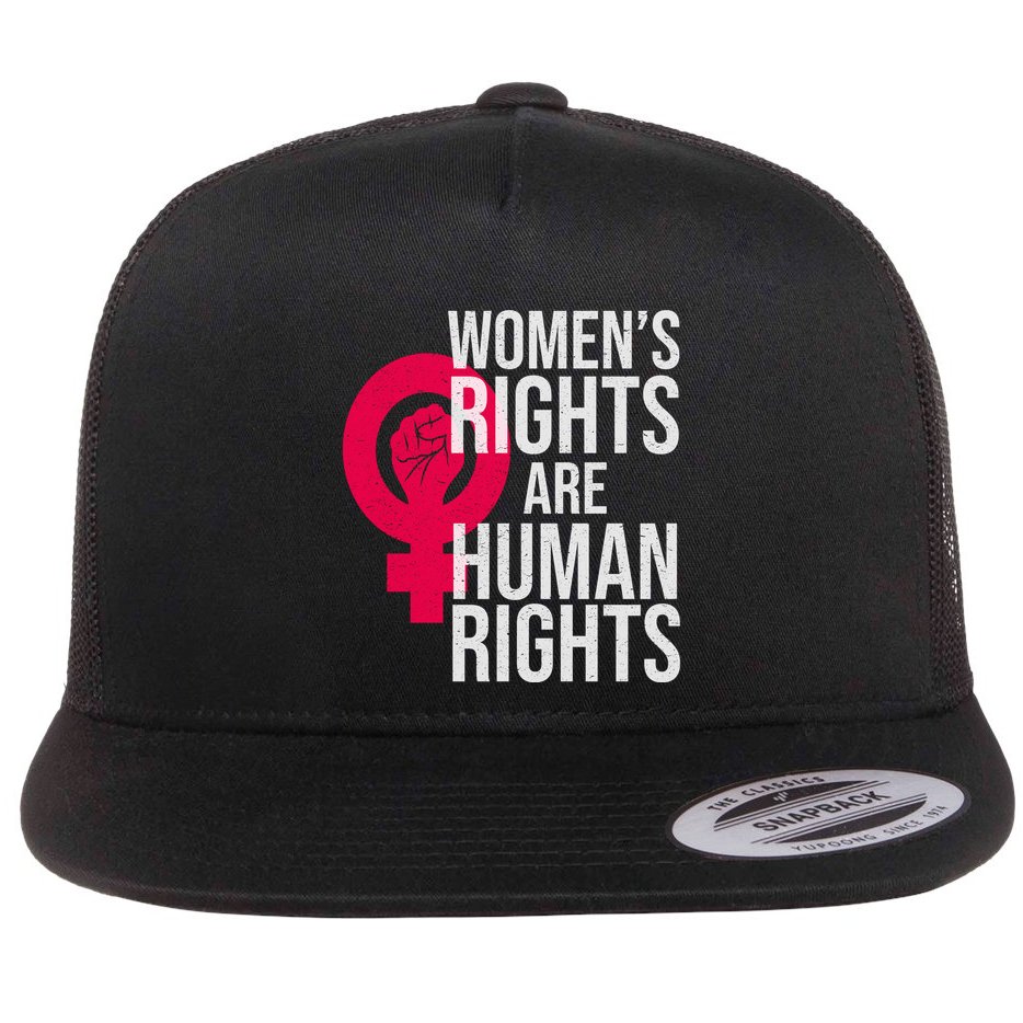 Women's Rights Are Human Rights Feminist Flat Bill Trucker Hat