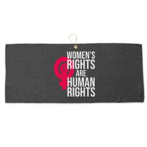 Women's Rights Are Human Rights Feminist Large Microfiber Waffle Golf Towel