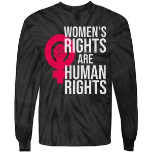 Women's Rights Are Human Rights Feminist Tie-Dye Long Sleeve Shirt