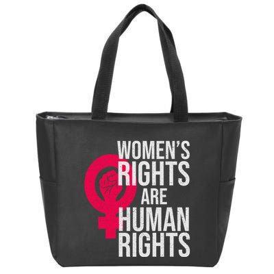 Women's Rights Are Human Rights Feminist Zip Tote Bag